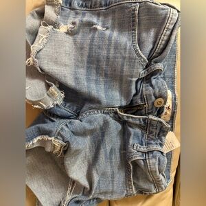 Hollister Distressed Blue Boyfriend shorts